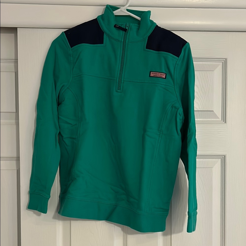 Vineyard Vines Green Quarter-Zip Pullover
